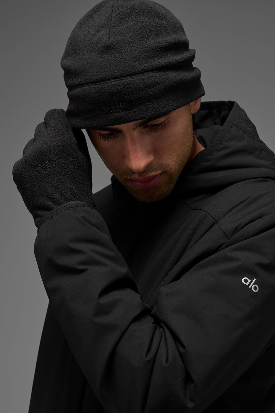 Performance Fleece Gloves — Black/Black