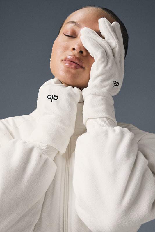Performance Fleece Gloves — Ivory