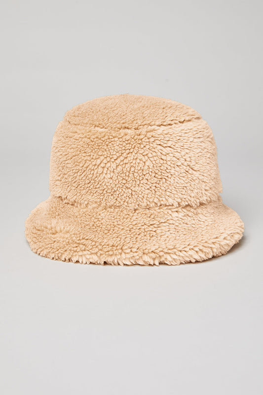 Foxy Sherpa Bucket Hat — Camel