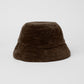 Foxy Sherpa Bucket Hat — Espresso