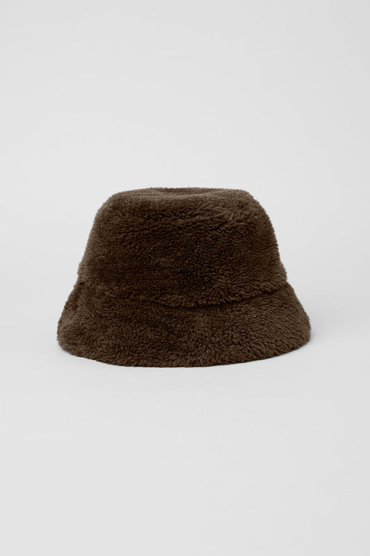 Foxy Sherpa Bucket Hat — Espresso