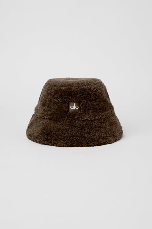 Foxy Sherpa Bucket Hat — Espresso