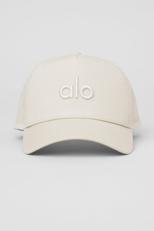 District Trucker Hat — Bone