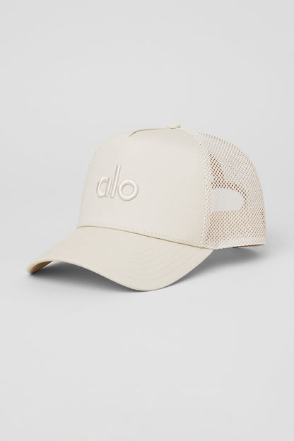 District Trucker Hat — Bone