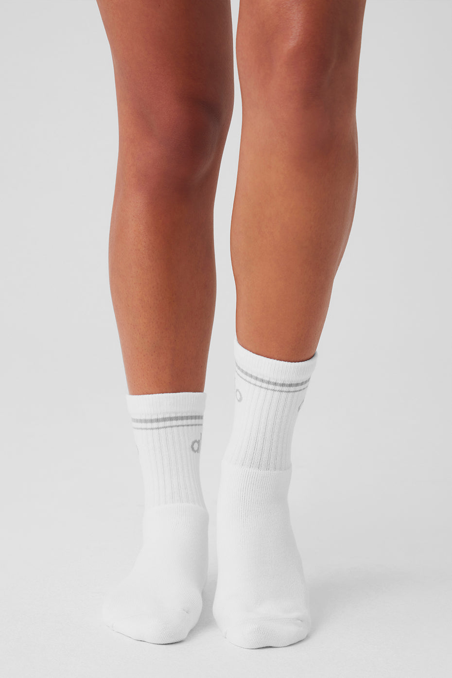 Unisex Half — Crew Throwback Sock — White/Titanium