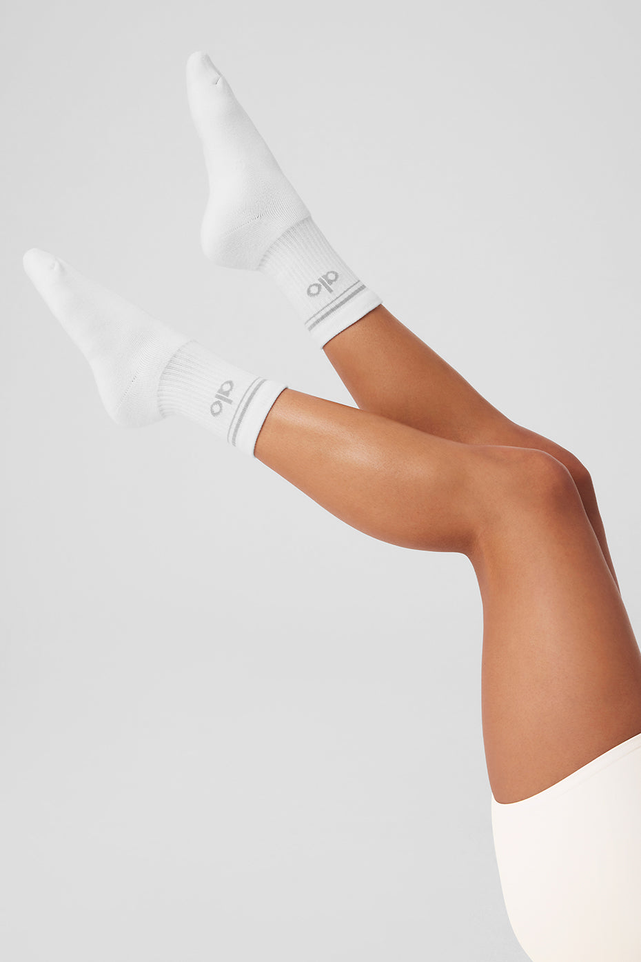 Unisex Half — Crew Throwback Sock — White/Titanium