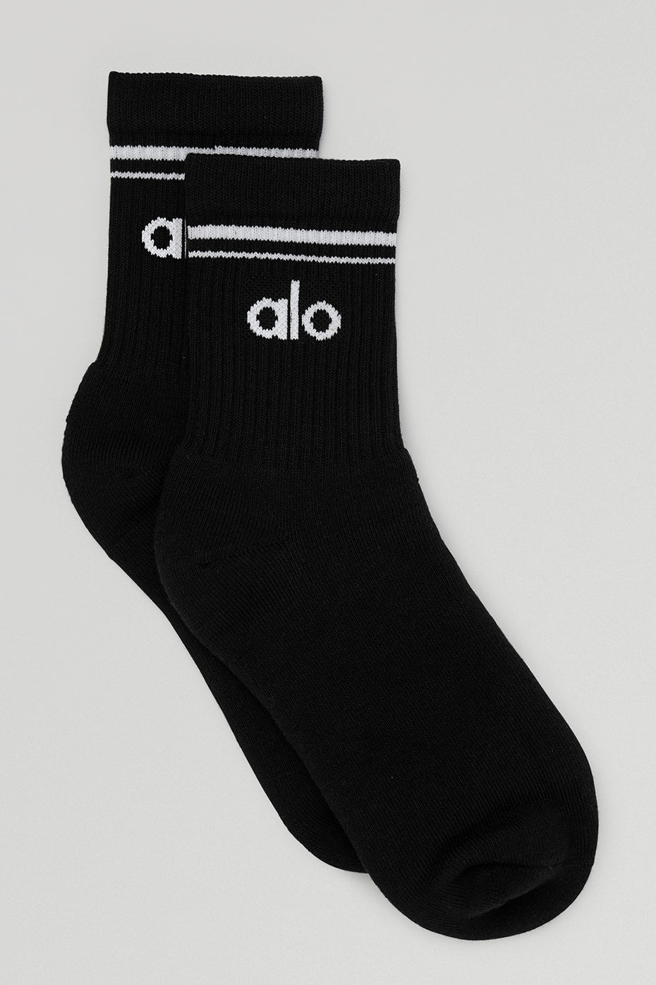 Unisex Half — Crew Throwback Sock — Black/White