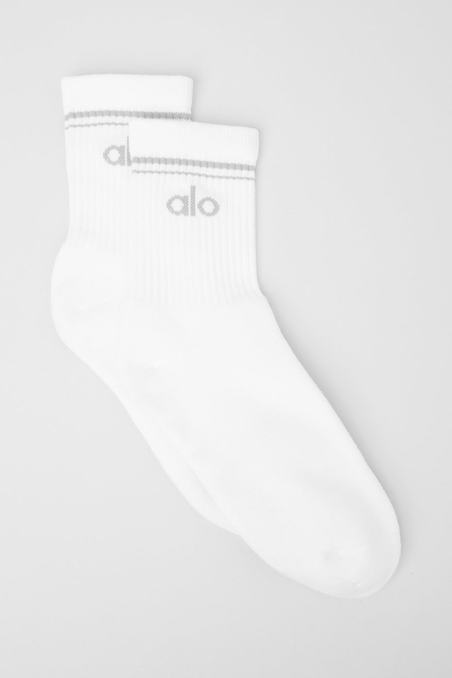 Unisex Half — Crew Throwback Sock — White/Titanium