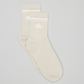 Unisex Half — Crew Throwback Sock — Bone/White