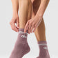 Unisex Half — Crew Throwback Sock — Smoky Quartz/White