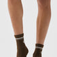 Unisex Half — Crew Throwback Sock — Espresso/White