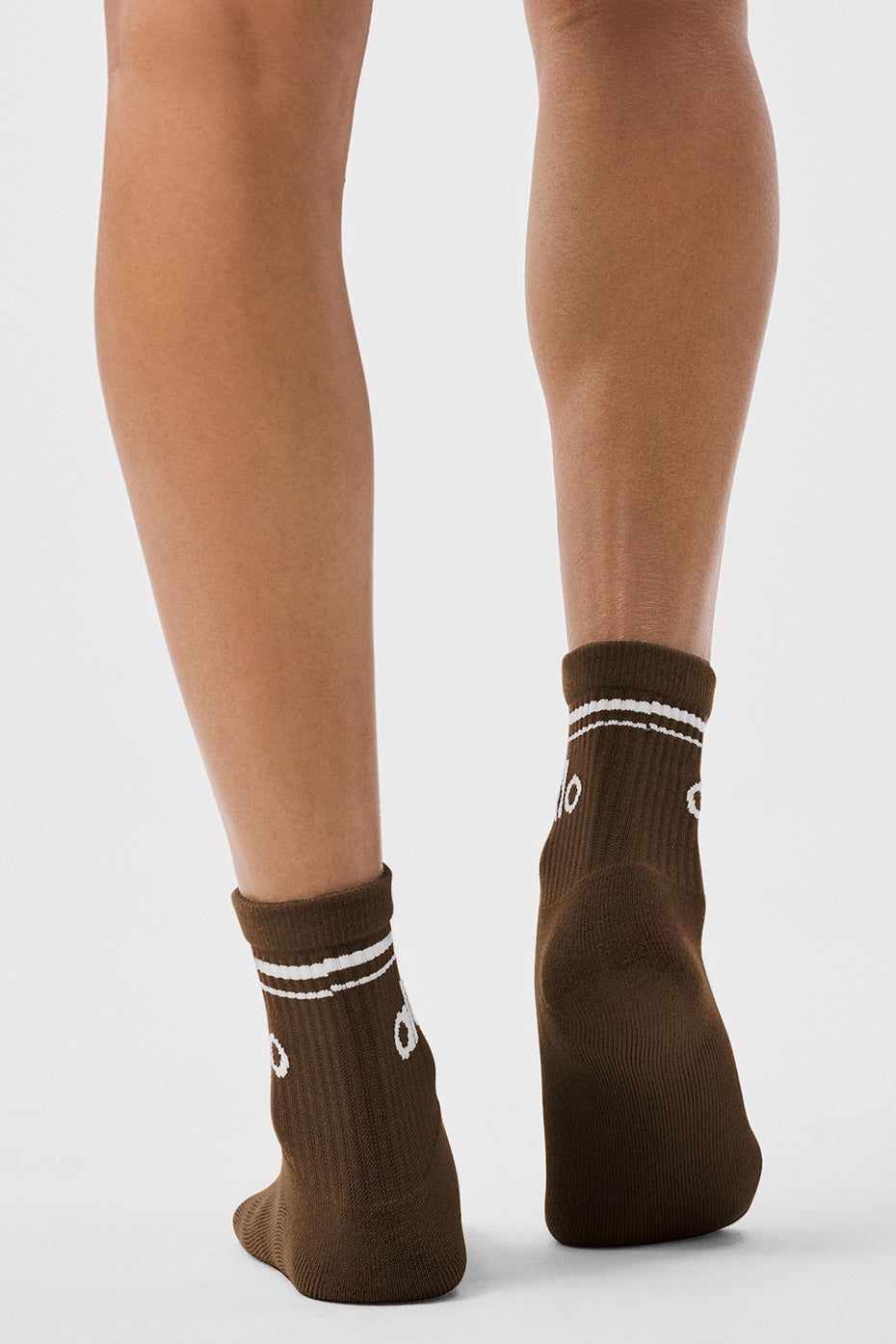Unisex Half — Crew Throwback Sock — Espresso/White
