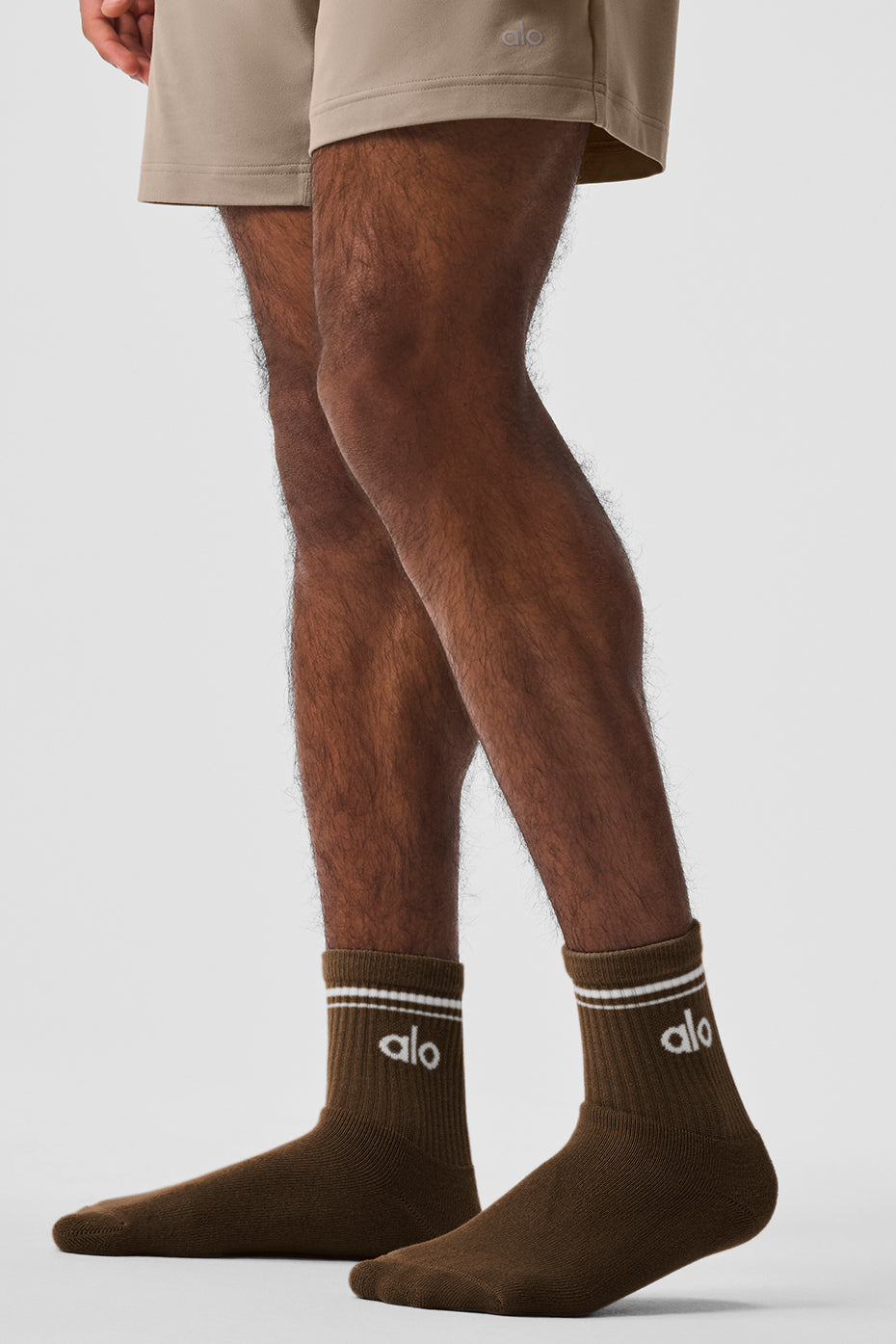 Unisex Half — Crew Throwback Sock — Espresso/White