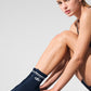 Unisex Half — Crew Throwback Sock — Navy/White