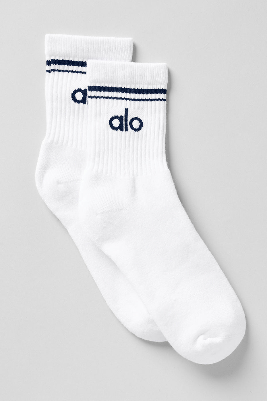 Unisex Half — Crew Throwback Sock — White/Navy