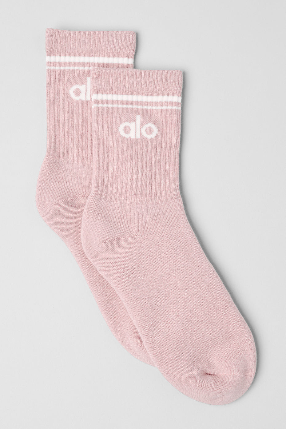 Unisex Half — Crew Throwback Sock — Ballet Pink/White