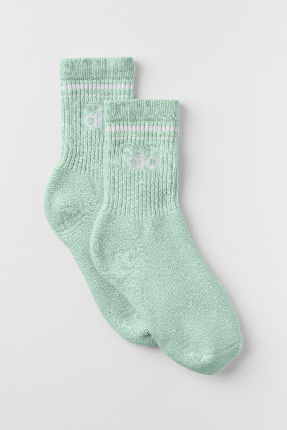 Unisex Half — Crew Throwback Sock — Spearmint/White