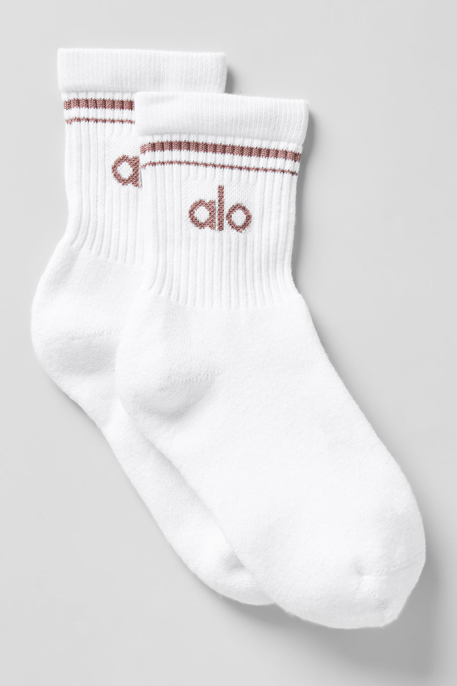 Unisex Half — Crew Throwback Sock — White/Mushroom