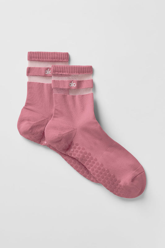 Women's Pulse Grip Sock — Pink Wild Rose