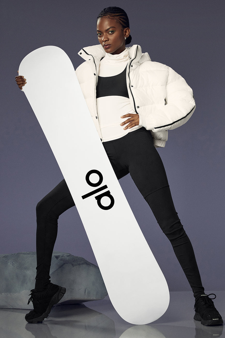 Glacier Snowboard — Black/White