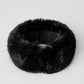 Faux Fur Wintersun Headband — Black