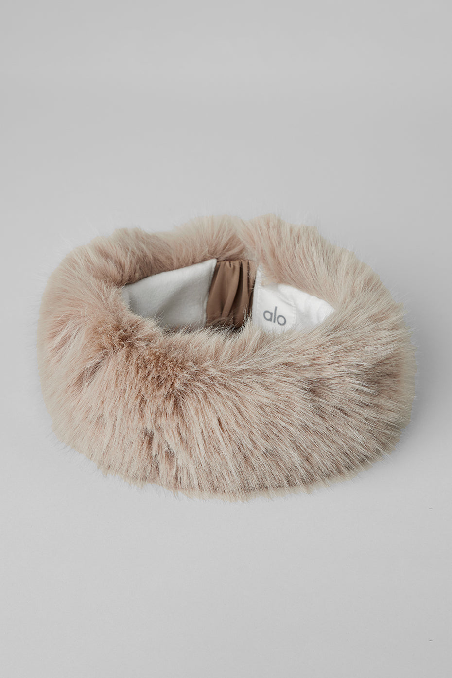 Faux Fur Wintersun Headband — Oat