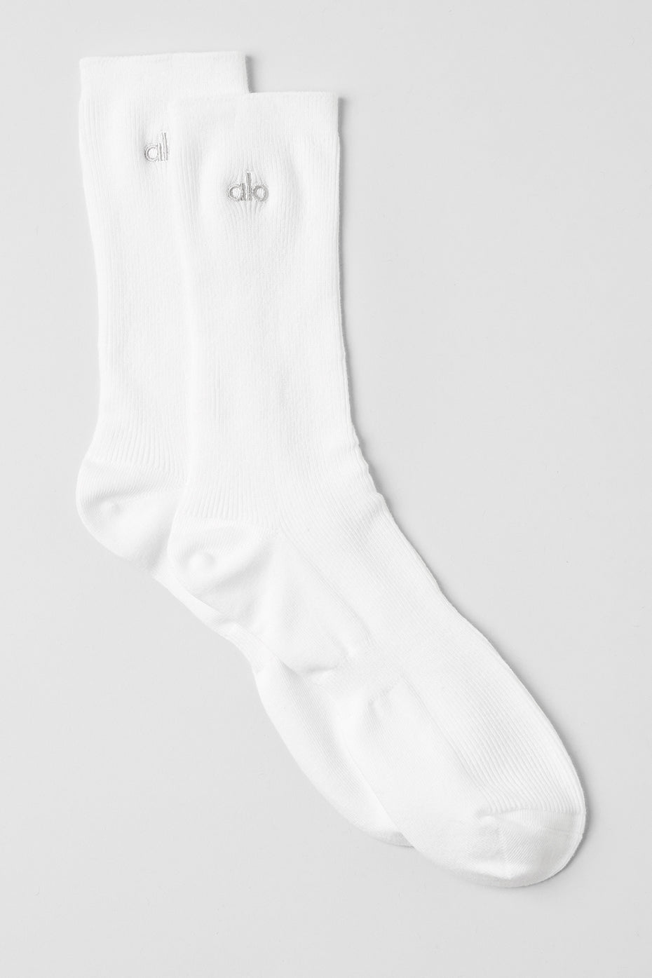 Unisex Half — Crew Understated Sock — White