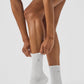 Unisex Half — Crew Understated Sock — White