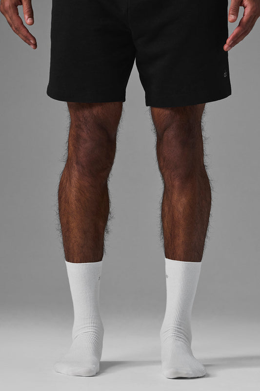 Unisex Half — Crew Understated Sock — White