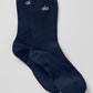 Unisex Half — Crew Understated Sock — Navy