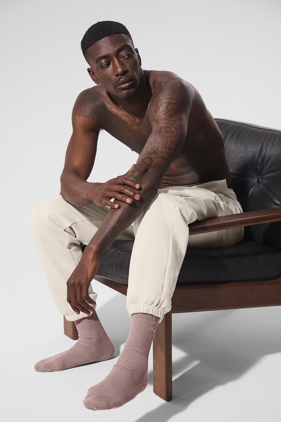 Unisex Half — Crew Understated Sock — Taupe