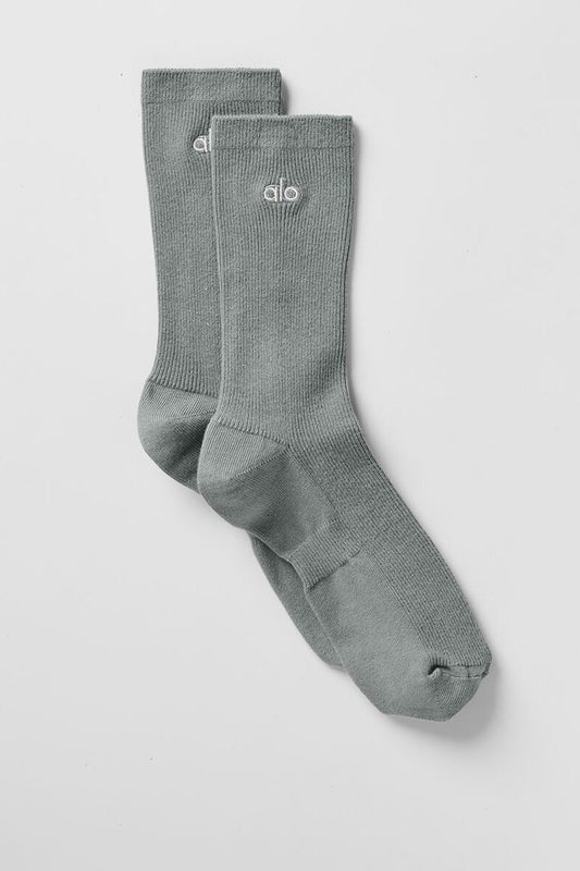 Unisex Half — Crew Understated Sock — Lunar Grey