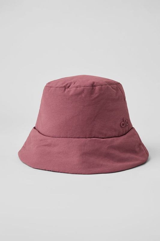 Good Shade Puffer Bucket Hat — Burgundy Truffle