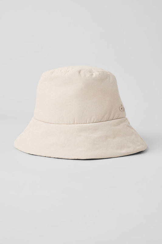 Good Shade Puffer Bucket Hat — Oat Milk