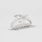 Acrylic Illusion Claw Clip — Clear Acetate/Chrome