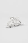 Acrylic Illusion Claw Clip — Clear Acetate/Chrome