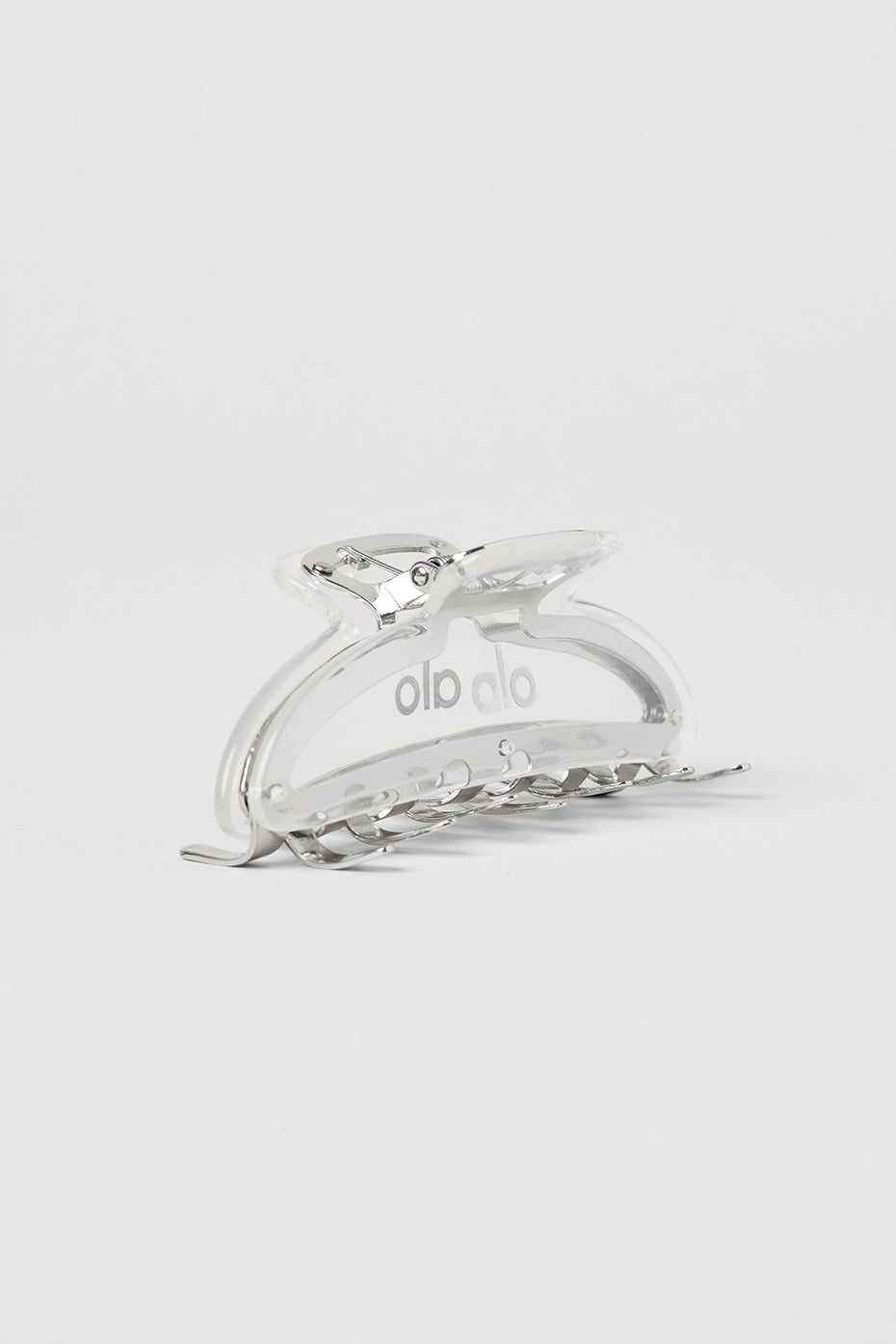 Acrylic Illusion Claw Clip — Clear Acetate/Chrome