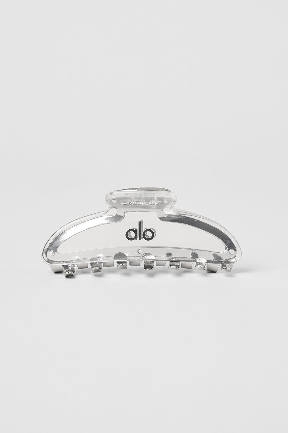 Acrylic Illusion Claw Clip — Clear Acetate/Chrome