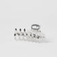 Acrylic Illusion Claw Clip — Clear Acetate/Chrome