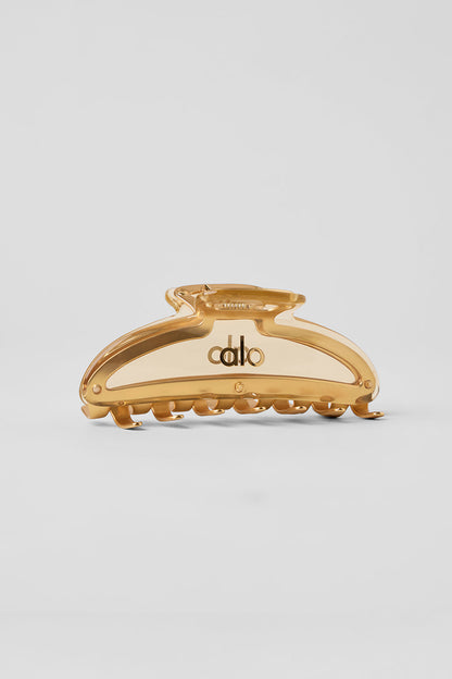 Acrylic Illusion Claw Clip — Clear/Gold