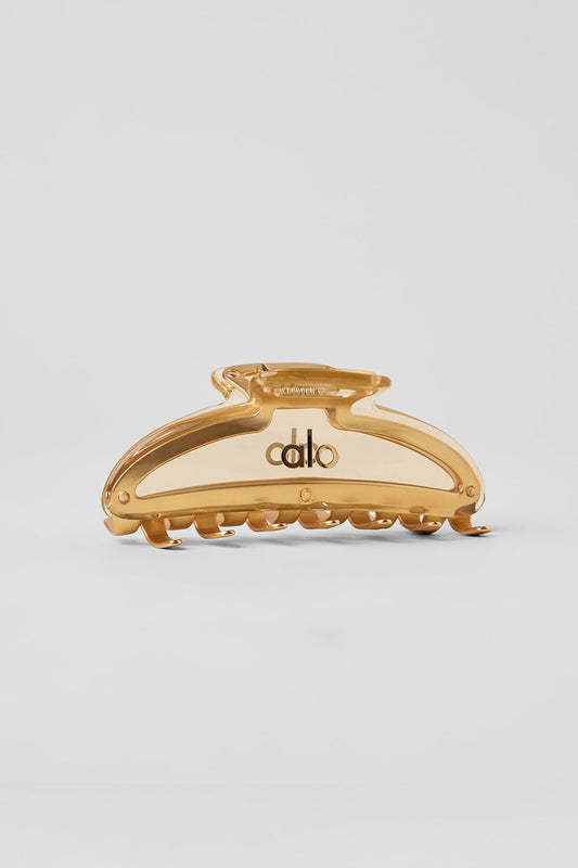 Acrylic Illusion Claw Clip — Clear/Gold