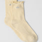 Women's Lettuce Edge Sock — Lemon Ice