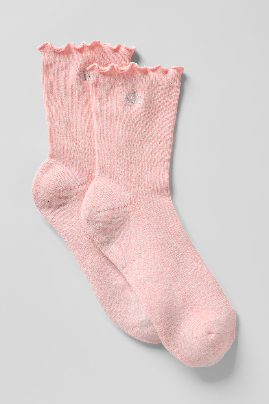 Women's Lettuce Edge Sock — Pink Quartz
