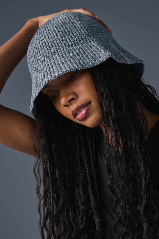 Denim Knit Cloche — Steel Grey/Anthracite