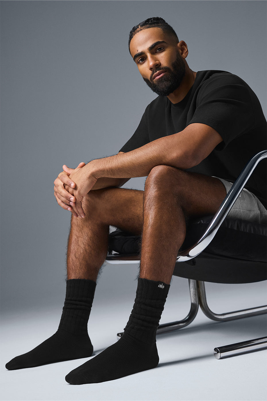 Unisex Scrunch Sock — Black