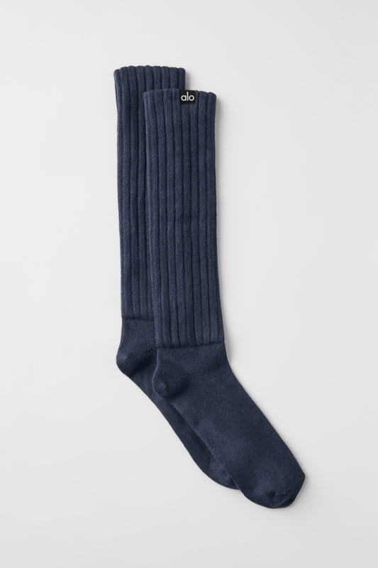 Unisex Scrunch Sock — Navy