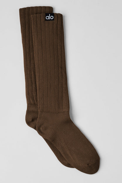 Unisex Scrunch Sock — Espresso