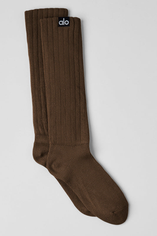 Unisex Scrunch Sock — Espresso