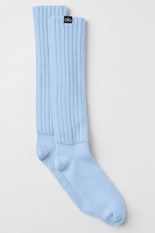 Unisex Scrunch Sock — Seashell Blue