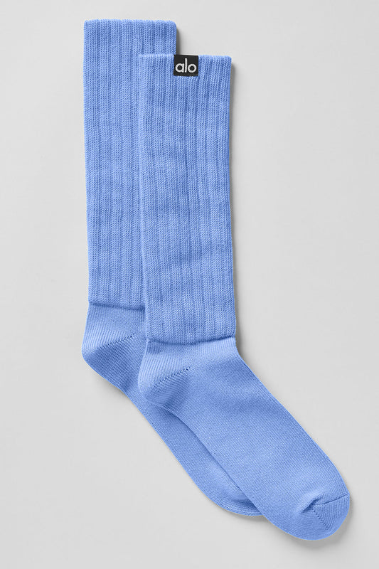 Unisex Scrunch Sock — Crystal Clear Blue